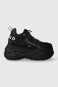 Tenisice Buffalo Blader Matcha imitacija zrnate kože crna 1636014.BLK