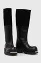 Кожаные сапоги MM6 Maison Margiela Boot чёрный