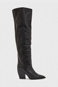 AllSaints ghete de piele Reina 5-8 cm negru WF597X
