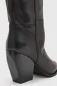 Usnjeni elegantni škornji AllSaints Reina Ženski