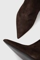 Twinset kozaki zamszowe brązowy 232TCT220.00085