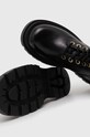 Twinset stivali da motociclista in pelle nero 232TCT110.00006