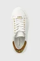 λευκό Δερμάτινα αθλητικά παπούτσια Twinset