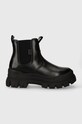 Buffalo sztyblety Aspha Chelsea Warm 5-8 cm czarny 1622286.BLK