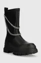 Členkové topánky Buffalo Aspha Sock Chain čierna