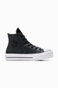 μαύρο Πάνινα παπούτσια Converse Chuck Taylor All Star Lift Γυναικεία