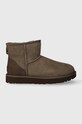 UGG śniegowce zamszowe Classic Mini II brak zapięcia brązowy 1016222.HCK