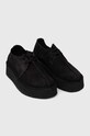 Clarks suede shoes Trek Wedge 26174019 black AW23