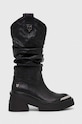 Naked Wolfe ghete de piele Stable Stable.Black negru AW23
