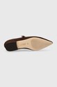 Semišové baleríny Lauren Ralph Lauren Londyn MJ 802922171001.CHESTNUT hnědá