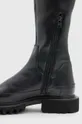 fekete AllSaints bőr csizma Leona Boot
