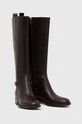 Guess kozaki skórzane BOSSY FL8BYO.LEA11.BROWN brązowy AW23