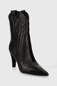 Guess bőr cowboy csizma CALLE FL8CZA.LEA10.BLACK fekete AW23