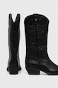 Obuv Kožené kovbojské topánky Steve Madden Wishley SM11003071.017 čierna