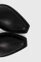 μαύρο Δερμάτινες καουμπόικες μπότες Steve Madden Wishley