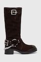 Nubukové čižmy Steve Madden Beau-C nezateplené hnedá SM11003094.205
