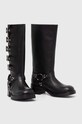 Δερμάτινες μπότες Steve Madden Battle SM19000101.017 μαύρο AW23