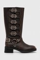 Steve Madden ghete de piele Battle pana la 5 cm maro SM19000101.207