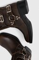 Steve Madden kozaki skórzane Battle SM19000101.207 brązowy