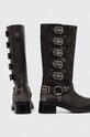 Încălțăminte Steve Madden ghete de piele Battle SM19000101.DGL gri