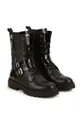 чёрный Детские кожаные ботинки Karl Lagerfeld Для девочек