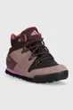 Дитячі черевики adidas TERREX TERREX SNOWPITCH K рожевий