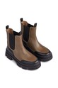 Liewood cizme chelsea din piele pentru copii LW17309 bej AW23
