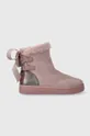 рожевий Дитячі замшеві зимові черевики Garvalin Для дівчаток