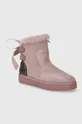 Garvalin buty zimowe zamszowe dziecięce różowy