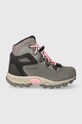 Детские кожаные кроссовки Columbia YOUTH NEWTON RIDGE AMPED без утепления серый 2044122