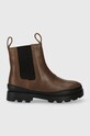 Camper cizme chelsea din piele pentru copii Brutus Kids neizolat maro K900320.27