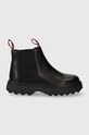 Camper cizme chelsea din piele pentru copii Norte Kids neizolat negru K900149.26.27
