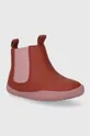 Παιδικές δερμάτινες μπότες τσέλσι Camper Peu Cami FW κόκκινο