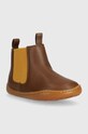 Camper cizme chelsea din piele pentru copii Peu Cami FW K900348 maro AW23