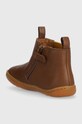 Fete Camper cizme chelsea din piele pentru copii Peu Cami FW K900348 maro