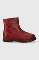 Camper ghete din piele pentru copii TWS Kids usor izolat burgundia K900329.25.27