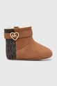 Michael Kors buty niemowlęce imitacja zamszu brązowy MK100802