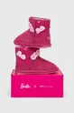 ružová Detské zimné semišové topánky Emu Australia x Barbie, Wallaby Mini Play Dievčenský