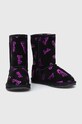 Дитячі замшеві чоботи Emu Australia Barbie? Wallaby Print Lo K12904.Barbie.Wallaby. чорний AW23