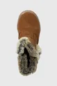 brązowy Primigi buty zimowe zamszowe dziecięce