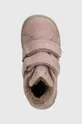 różowy Primigi buty zimowe zamszowe dziecięce