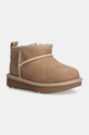 UGG cizme de zapada din piele intoarsa T CLASSIC ULTRA MINI izolat bej 1130750T.G