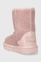 Dziewczynka UGG śniegowce skórzane dziecięce T CLASSIC IIEL HEARTS 1143730T różowy