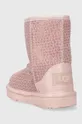 Παιδικές δερμάτινες μπότες χιονιού UGG T CLASSIC IIEL HEARTS Πάνω μέρος: Συνθετικό ύφασμα, Φυσικό δέρμα, Δέρμα σαμουά Εσωτερικό: Υφαντικό υλικό, Μαλλί Σόλα: Συνθετικό ύφασμα