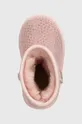 roza Dječje kožne cipele za snijeg UGG T CLASSIC IIEL HEARTS