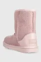 UGG śniegowce skórzane dziecięce KIDS CLASSIC IIEL HEARTS Cholewka: Materiał syntetyczny, Skóra zamszowa, Skóra naturalna Wnętrze: Wełna, Materiał tekstylny Podeszwa: Materiał syntetyczny 