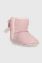 Βρεφικά παπούτσια σουέτ UGG I JESSE BOW II GEL HEARTS ροζ