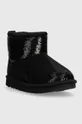 Παιδικές μπότες χιονιού UGG KIDS CLASSIC MINI MIRROR BALL μαύρο