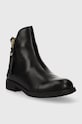 Geox ghete din piele pentru copii J5449C.00043 negru AW23