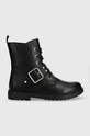 Detské workery Geox imitácia kože čierna J369QD.000BU.36.39